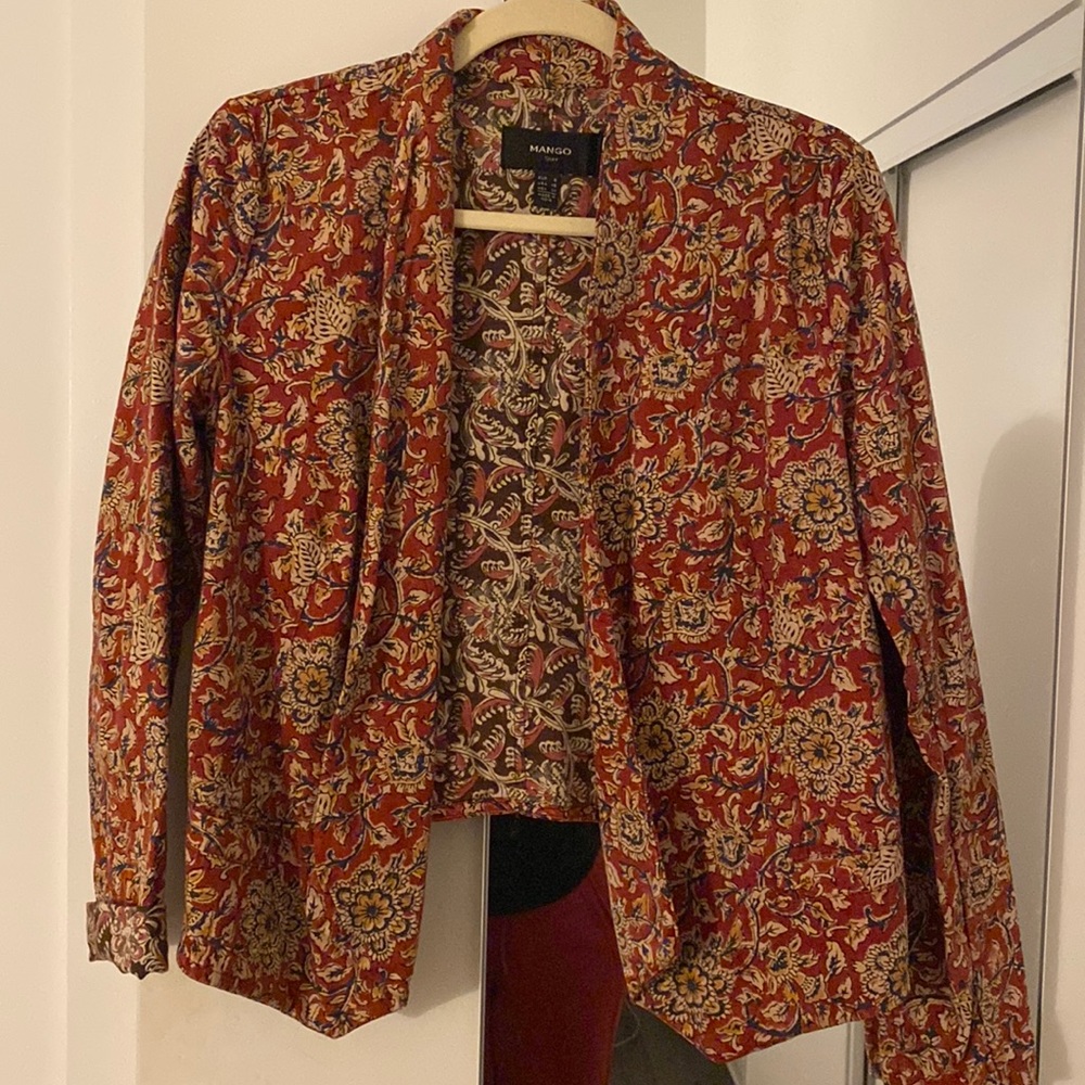 Mango printed blazer